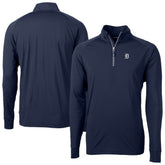 Detroit Tigers Cutter & Buck Adapt Eco Raglan Quarter-Zip Top - Navy