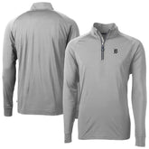 Detroit Tigers Cutter & Buck Adapt Eco Raglan Quarter-Zip Top - Gray