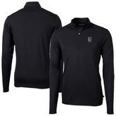 Kansas City Royals Cutter & Buck Virtue Eco Pique Quarter-Zip Jacket - Black