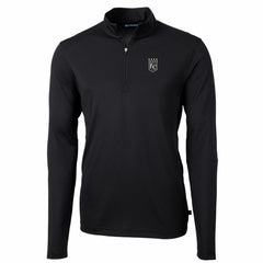 Kansas City Royals Cutter & Buck Virtue Eco Pique Quarter-Zip Jacket - Black
