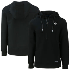 Cincinnati Reds Cutter & Buck Roam Eco Recycled Half-Zip Pullover Hoodie - Black