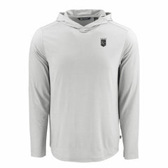 Kansas City Royals Cutter & Buck Coastline Epic Comfort Eco Recycled Long Sleeve Hoodie T-Shirt - Gray