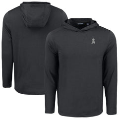 Los Angeles Angels Cutter & Buck Coastline Epic Comfort Eco Recycled Long Sleeve Hoodie T-Shirt - Black
