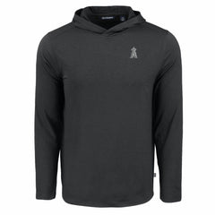 Los Angeles Angels Cutter & Buck Coastline Epic Comfort Eco Recycled Long Sleeve Hoodie T-Shirt - Black