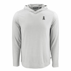 Los Angeles Angels Cutter & Buck Coastline Epic Comfort Eco Recycled Long Sleeve Hoodie T-Shirt - Gray