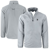 Detroit Tigers Cutter & Buck Charter Eco Recycled Full-Zip Hoodie Jacket - Gray