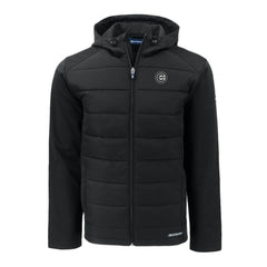 Chicago Cubs Cutter & Buck Evoke Hybrid Eco Softshell Recycled Full-Zip Jacket - Black