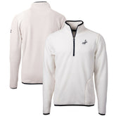 Los Angeles Dodgers Cutter & Buck Cascade Eco Fleece Quarter-Zip Jacket - Oatmeal
