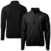 Los Angeles Dodgers Cutter & Buck Cascade Eco Fleece Quarter-Zip Jacket - Black