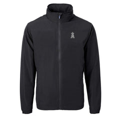 Los Angeles Angels Cutter & Buck Charter Eco Recycled Full-Zip Hoodie Jacket - Black