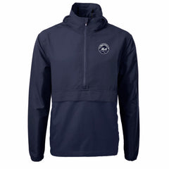 New York Mets Cutter & Buck Charter Eco Recycled Anorak Half-Zip Hoodie Jacket - Navy