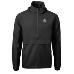 New York Yankees Cutter & Buck Charter Eco Recycled Anorak Half-Zip Hoodie Jacket - Black