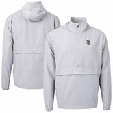 San Diego Padres Cutter & Buck Charter Eco Recycled Anorak Half-Zip Hoodie Jacket - Gray