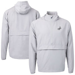 Los Angeles Dodgers Cutter & Buck Charter Eco Recycled Anorak Half-Zip Hoodie Jacket - Gray