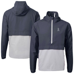 Los Angeles Angels Cutter & Buck Charter Eco Recycled Anorak Half-Zip Hoodie Jacket - Navy/Gray
