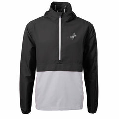 Los Angeles Dodgers Cutter & Buck Charter Eco Recycled Anorak Half-Zip Hoodie Jacket - Black/Gray