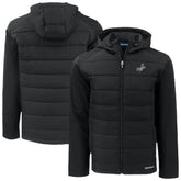 Los Angeles Dodgers Cutter & Buck Evoke Hybrid Eco Softshell Recycled Full-Zip Hooded Jacket - Black