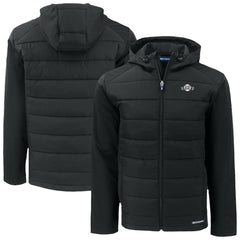 San Francisco Giants Cutter & Buck Evoke Hybrid Eco Softshell Recycled Full-Zip Hooded Jacket - Black