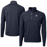 New York Yankees Cutter & Buck Adapt Eco Hybrid Raglan DryTec Quarter-Zip Jacket - Navy