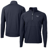 Philadelphia Phillies Cutter & Buck Adapt Eco Hybrid Raglan DryTec Quarter-Zip Jacket - Navy