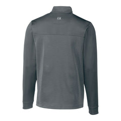 San Diego Padres Cutter & Buck Traverse Eco Stripe Tri-Blend DryTec Quarter-Zip Jacket - Gray