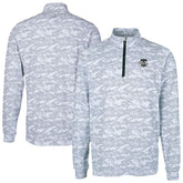 Philadelphia Phillies Cutter & Buck Traverse Eco Camo Tri-Blend DryTec Quarter-Zip Top - Charcoal