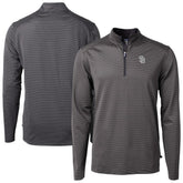 San Diego Padres Cutter & Buck Virtue Eco Pique Micro Stripe Quarter-Zip Jacket - Black