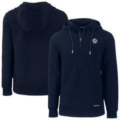 New York Yankees Cutter & Buck Roam Eco Recycled Tri-Blend Half-Zip Hoodie - Navy