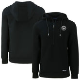 New York Mets Cutter & Buck Roam Eco Recycled Tri-Blend Half-Zip Hoodie - Black