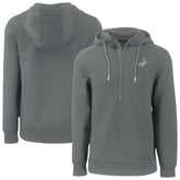 Los Angeles Dodgers Cutter & Buck Roam Eco Recycled Tri-Blend Half-Zip Hoodie - Gray