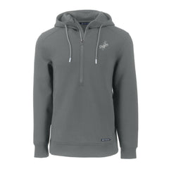 Los Angeles Dodgers Cutter & Buck Roam Eco Recycled Tri-Blend Half-Zip Hoodie - Gray