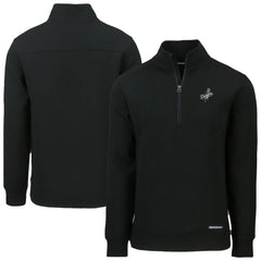 Los Angeles Dodgers Cutter & Buck Roam Eco Quarter-Zip Jacket - Black