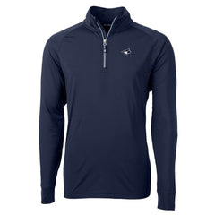 Toronto Blue Jays Cutter & Buck Adapt Eco DryTec Raglan Quarter-Zip Jacket - Navy