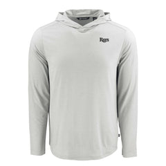 Tampa Bay Rays Cutter & Buck Coastline Epic Comfort Eco Recycled Long Sleeve Hoodie T-Shirt - Gray