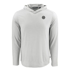 Washington Nationals Cutter & Buck Coastline Epic Comfort Eco Recycled Long Sleeve Hoodie T-Shirt - Gray