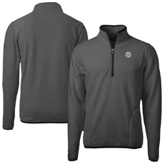 Washington Nationals Cutter & Buck Cascade Eco Fleece Quarter-Zip Jacket - Gray