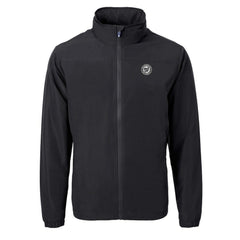 Washington Nationals Cutter & Buck Charter Eco Recycled Full-Zip Hoodie Jacket - Black