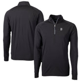 Detroit Tigers Cutter & Buck Big & Tall Adapt Eco DryTec Raglan Quarter-Zip Jacket - Black