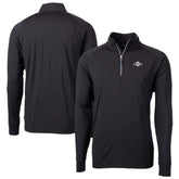 San Francisco Giants Cutter & Buck Big & Tall Adapt Eco DryTec Raglan Quarter-Zip Jacket - Black