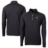 Los Angeles Dodgers Cutter & Buck Big & Tall Adapt Eco DryTec Raglan Quarter-Zip Jacket - Black