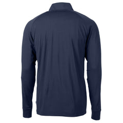 Los Angeles Dodgers Cutter & Buck Big & Tall Adapt Eco DryTec Raglan Quarter-Zip Jacket - Navy