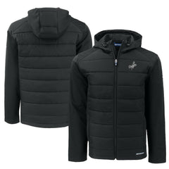 Los Angeles Dodgers Cutter & Buck Big & Tall Evoke Hybrid Eco Softshell Recycled Full-Zip Hooded PrimaLoft Jacket - Black