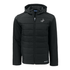 Los Angeles Dodgers Cutter & Buck Big & Tall Evoke Hybrid Eco Softshell Recycled Full-Zip Hooded PrimaLoft Jacket - Black