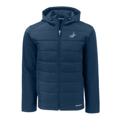 Los Angeles Dodgers Cutter & Buck Big & Tall Evoke Hybrid Eco Softshell Recycled Full-Zip Hooded PrimaLoft Jacket - Navy