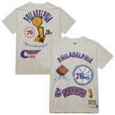 Philadelphia 76ers Hardwood Classics Legacy Defined Retro Championship T-Shirt - Oatmeal | Mitchell & Ness sale