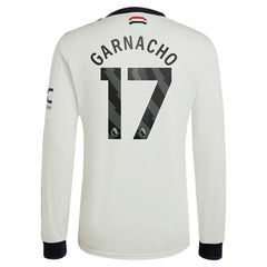 Alejandro Garnacho Manchester United Originals 2024/25 Third Replica Long Sleeve Jersey - Cream | Adidas shop