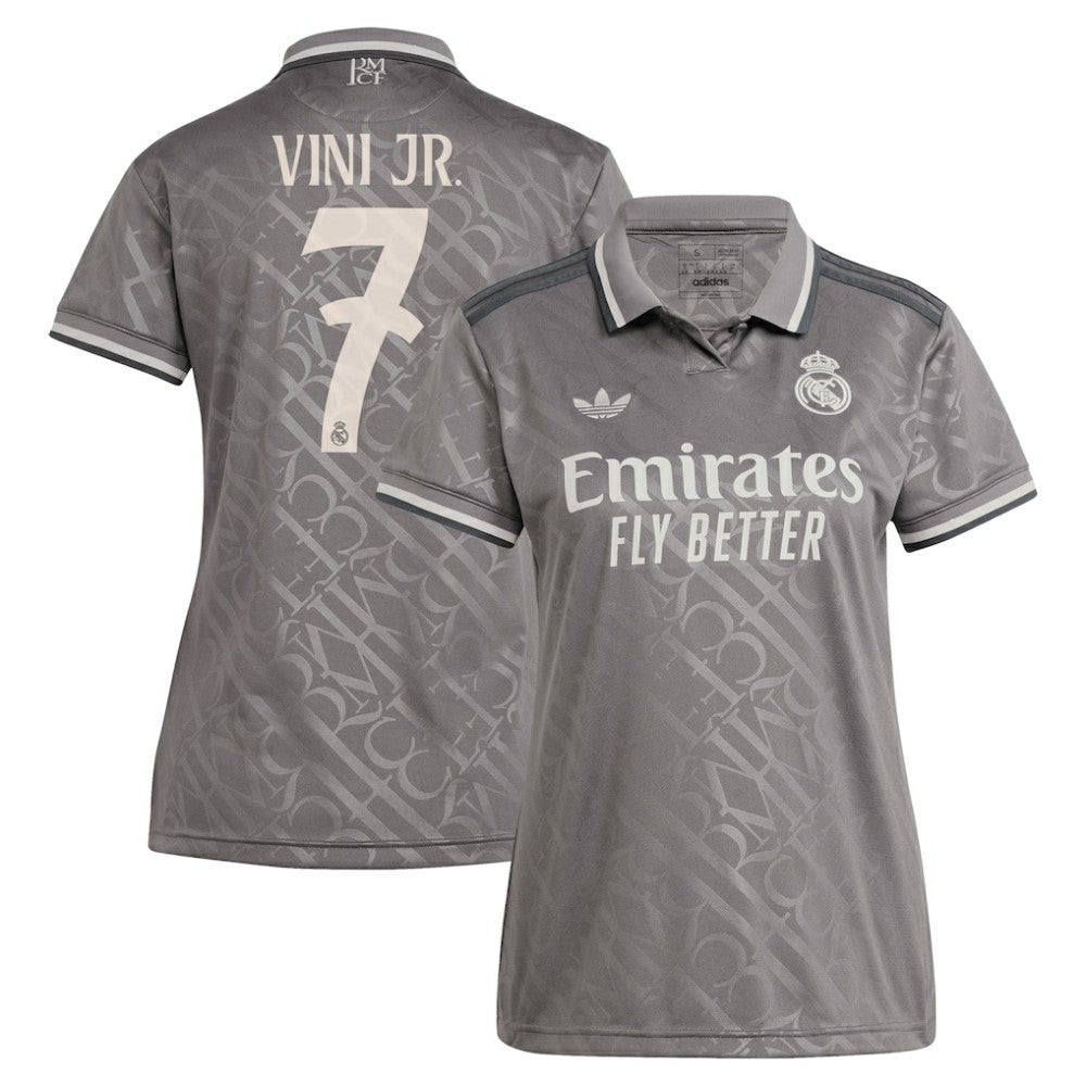 Vini Jr. Real Madrid Originals Women's 2024/25 Third Replica Player Jersey - Charcoal | Adidas outlet