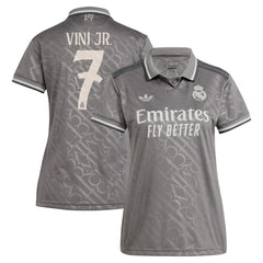 Vini Jr. Real Madrid Originals Women's 2024/25 Third Replica Player Jersey - Charcoal | Adidas outlet