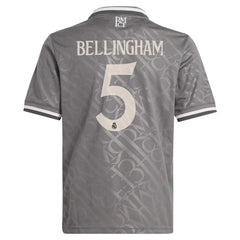 Jude Bellingham Real Madrid Originals Youth 2024/25 Third Replica Player Jersey - Charcoal | Adidas shop
