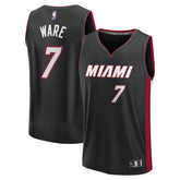 Kel'el Ware Miami Heat Fast Break Replica Player Jersey - Icon Edition - Black | Fanatics online